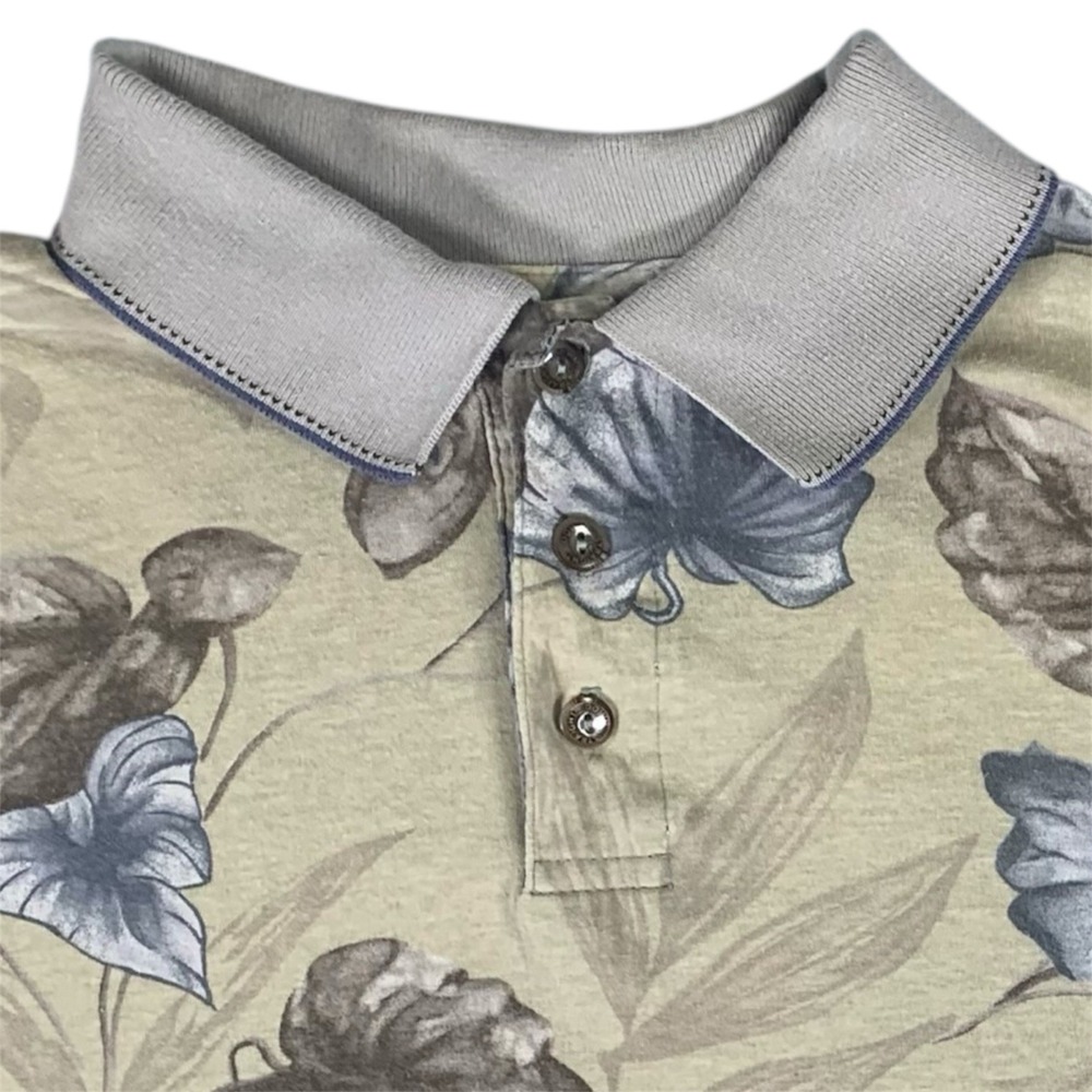 Vintage Straight Down Golf Polo Shirt Mens XL Floral Cotton Made In USA